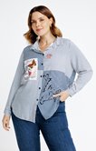 Chemise rayée avec patchs