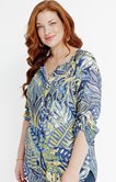 Chemisier imprimé col tunisien