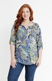 Chemisier imprimé col tunisien