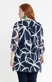 Tunique imprimée col v avec collier 