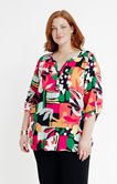 Chemisier imprimé col tunisien
