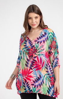 Chemise fluide doublée multicolore