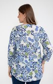 Chemisier imprimé col tunisien