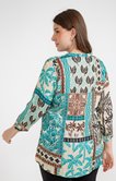 Chemisier imprimé col tunisien