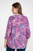 Chemisier imprimé col tunisien