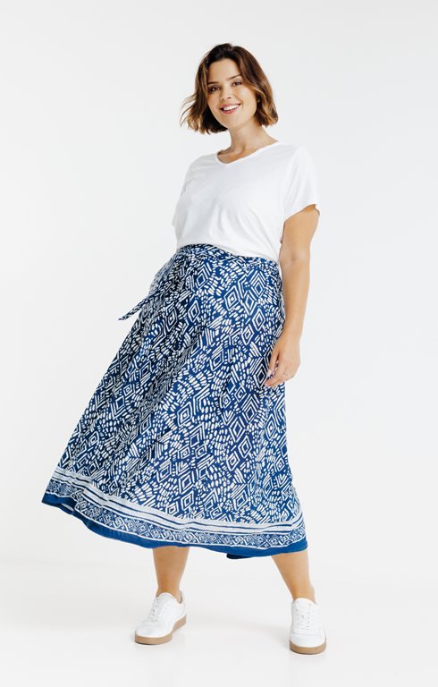 Jupe en maille à imprimé ikat
