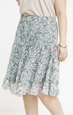 Jupe voile à volants et imprimé palme