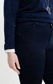 Pantalon droit broderie ceinture lurex