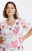 Tee-shirt imprimé coeurs