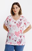 Tee-shirt imprimé coeurs