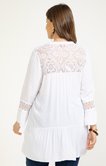 Tunique plumetis avec broderies