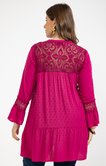 Tunique plumetis avec broderies