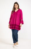 Tunique plumetis avec broderies
