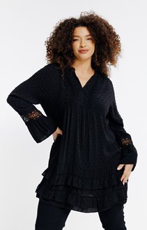 Tunique plumetis avec broderies