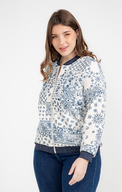 Veste matelassée forme bomber zippée