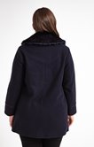 MANTEAU COL FAUSSE FOURRURE