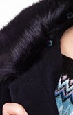 MANTEAU COL FAUSSE FOURRURE