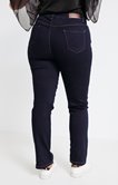Pantalon droit surpiqures contrastées