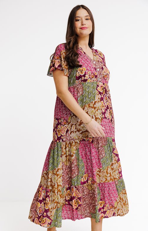 Robe longue imprimée