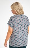 Tee-shirt imprimé fleurs et strass