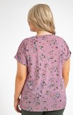 Tee-shirt imprimé feuilles et fleurs