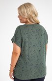 Tee-shirt imprimé feuilles avec strass