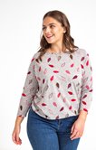 Tee-shirt imprimé feuilles avec strass