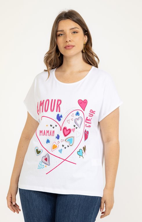 Tee-shirt imprimé placé