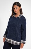 PULL 2 EN 1 COL CHEMISE 
