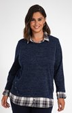 PULL 2 EN 1 COL CHEMISE 