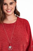 PULL COL ROND UNI AVEC COLLIER