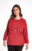 PULL COL ROND UNI AVEC COLLIER
