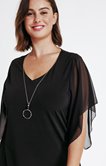 Tee-shirt uni avec collier 