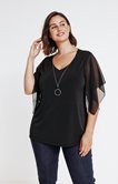 Tee-shirt uni avec collier 