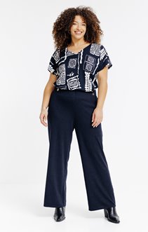 Pantalon large marine