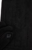 Gants noir suédine avec strass