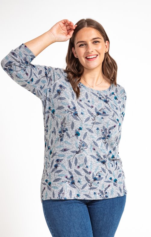 Pull léger imprimé fleurs