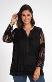Tunique en dentelle avec boutons 