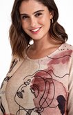 Pull léger imprimé femme 