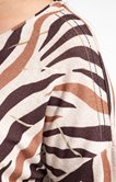 Pull léger imprimé zèbre avec strass
