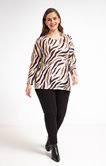 Pull léger imprimé zèbre avec strass