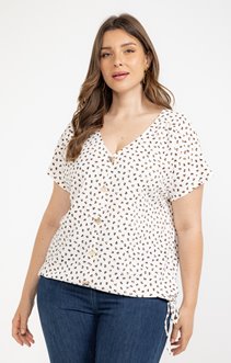 Tee-shirt imprimé coeur léopard