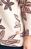 Pull léger avec feuilles et boutons 