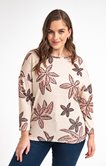 Pull léger avec feuilles et boutons 