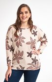 Pull léger avec feuilles et boutons 