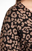 Pull léger imprimé léopard avec strass