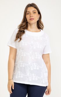 Tee-shirt jacquard 3D dos jersey