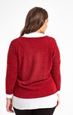 PULL 2 EN 1 COL ROND AVEC COLLIER
