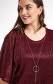 Poncho fête doublé voile avec collier 