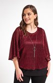 Poncho fête doublé voile avec collier 